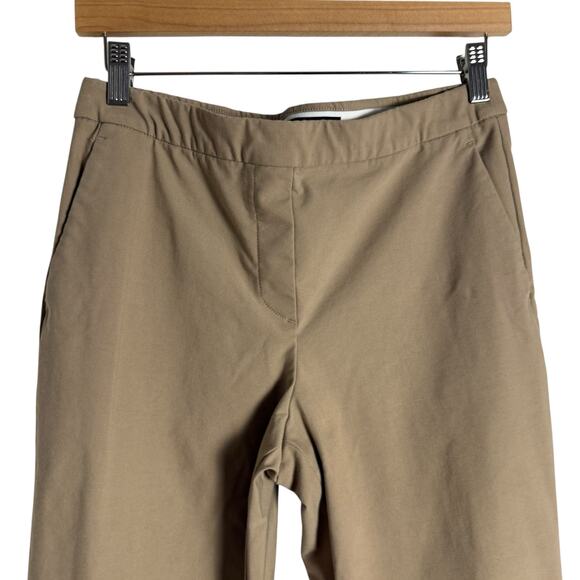 Theory Thaniel Approach Khaki Tan Slim Fit Pull-On Office Work Pants Size 4 - Picture 2 of 8